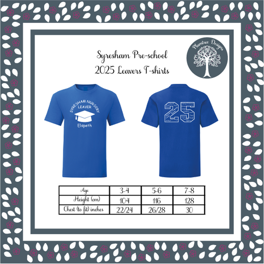 Syresham Pre-School Leavers T-Shirt 2025