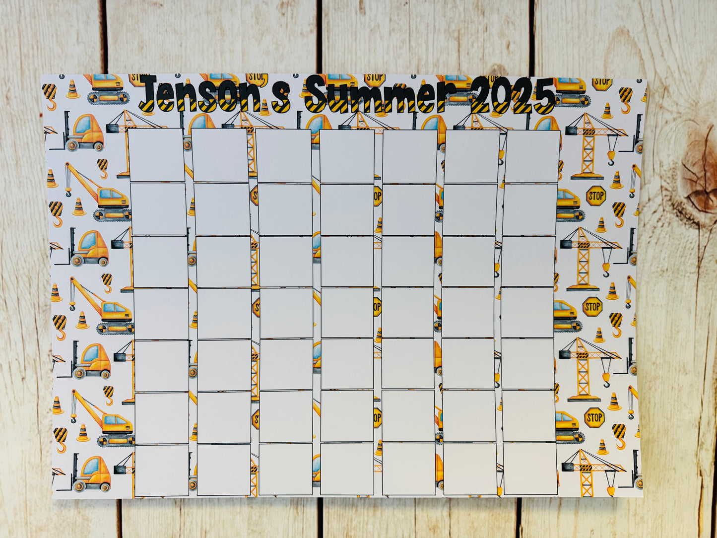 Personalised Summer Holiday Planners