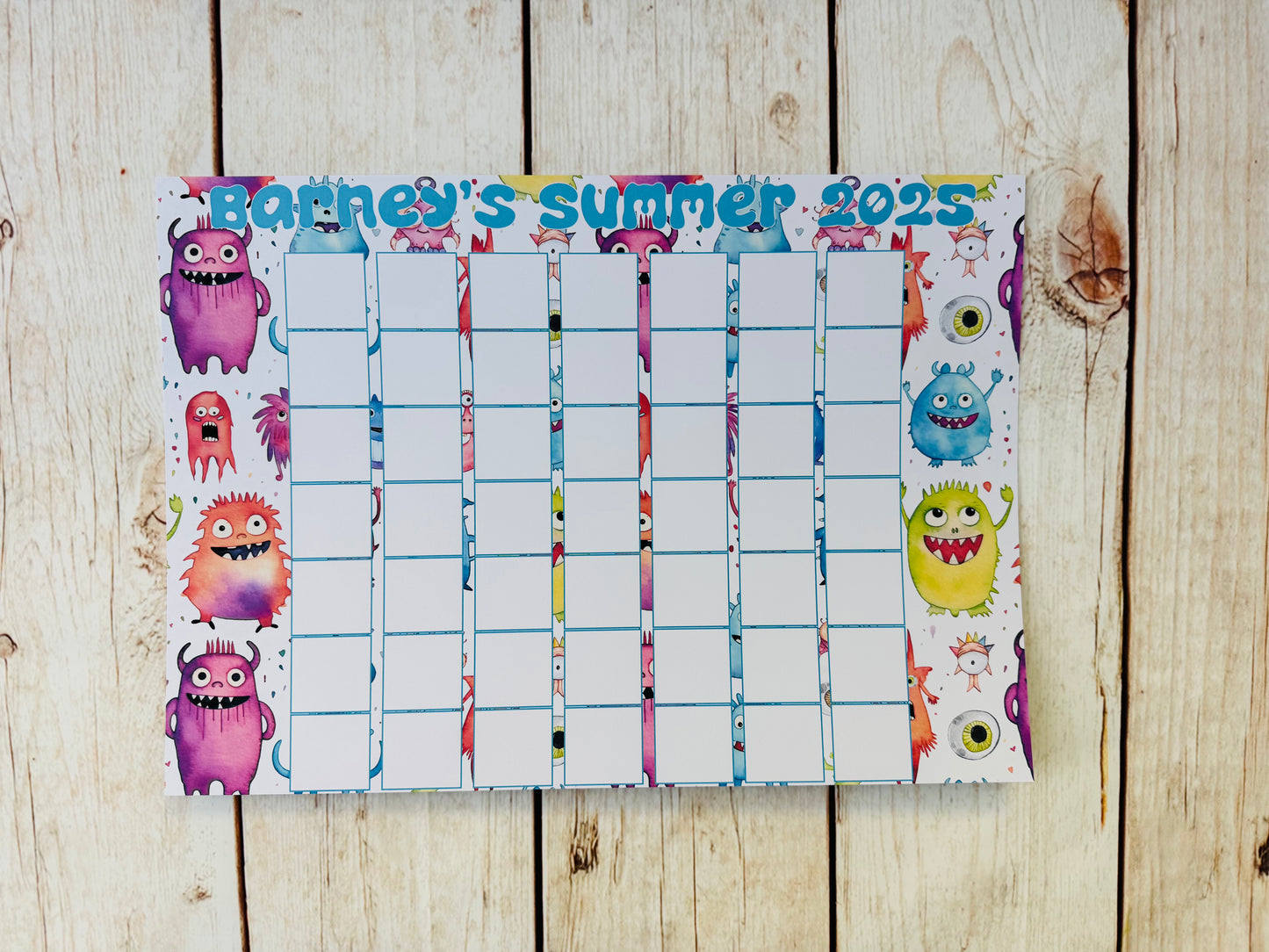 Personalised Summer Holiday Planners