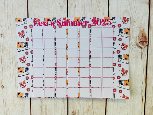 Personalised Summer Holiday Planners