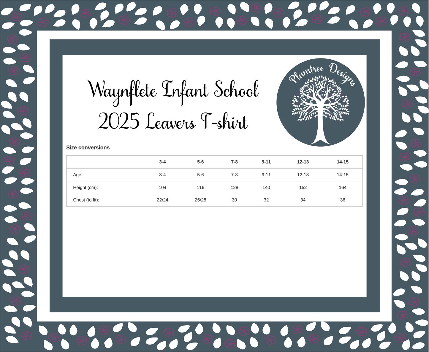 Waynflete Infants School 2025 Leavers T-Shirt