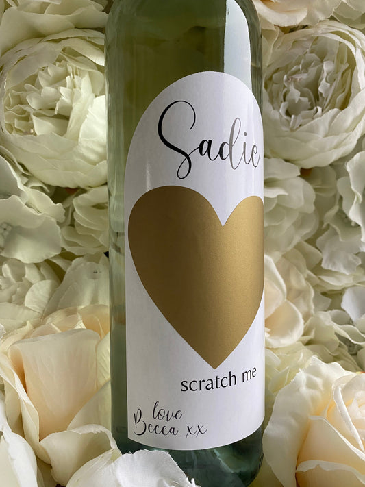 Will You Be My Maid of Honour Bridesmaid proposal Wine Label Personalised scratch off wine label wedding proposal wedding party bride tribe