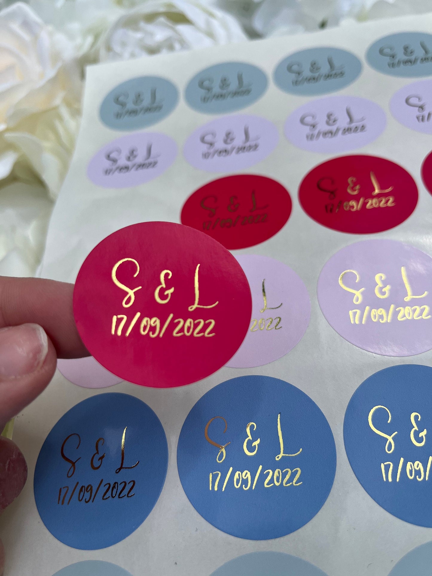 Luxury Foil Stickers•Personalised Foil Stickers•Wedding Stickers•Real Foil•Luxury Foil Label•Foil Labels
