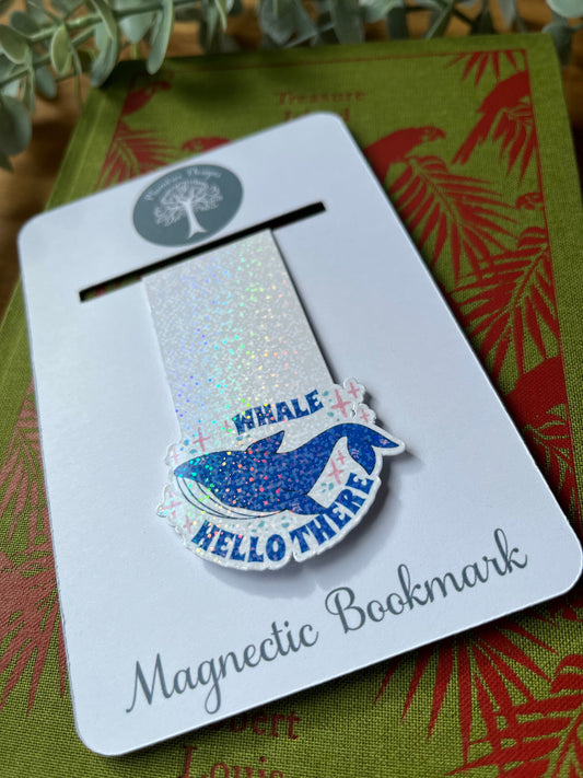 Magnetic Bookmark·Whale Hello There·Stocking Filler·Reading Gift·Book Lover Accessories·Book Gifts·Holographic