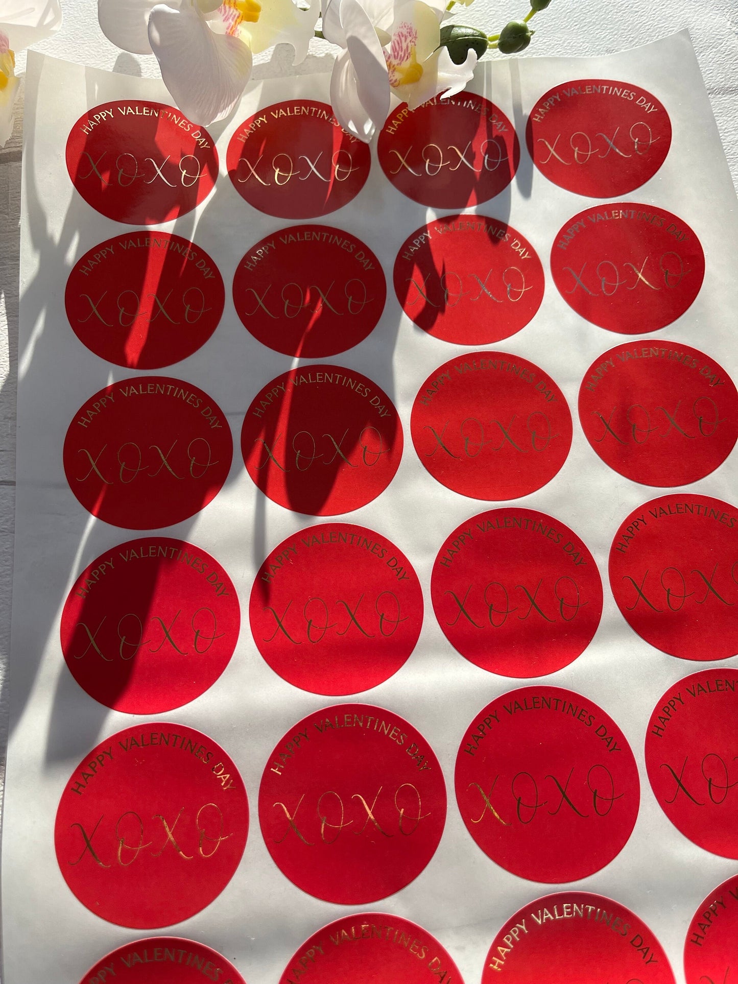 Personalised Valentines Stickers, Foiled Stickers, Sweet bag, Cone Stickers, Party, Business Stickers, Business Stationery, XOXO