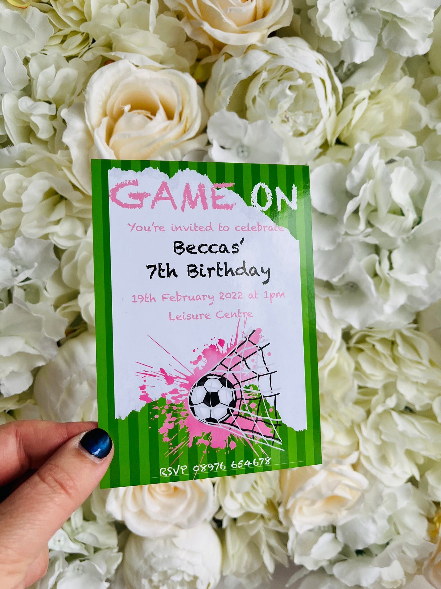 Personalised Football Party Invite - Physical Item