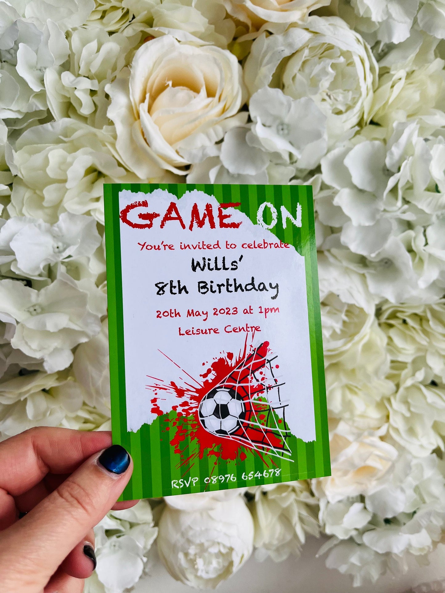 Personalised Football Party Invite - Physical Item