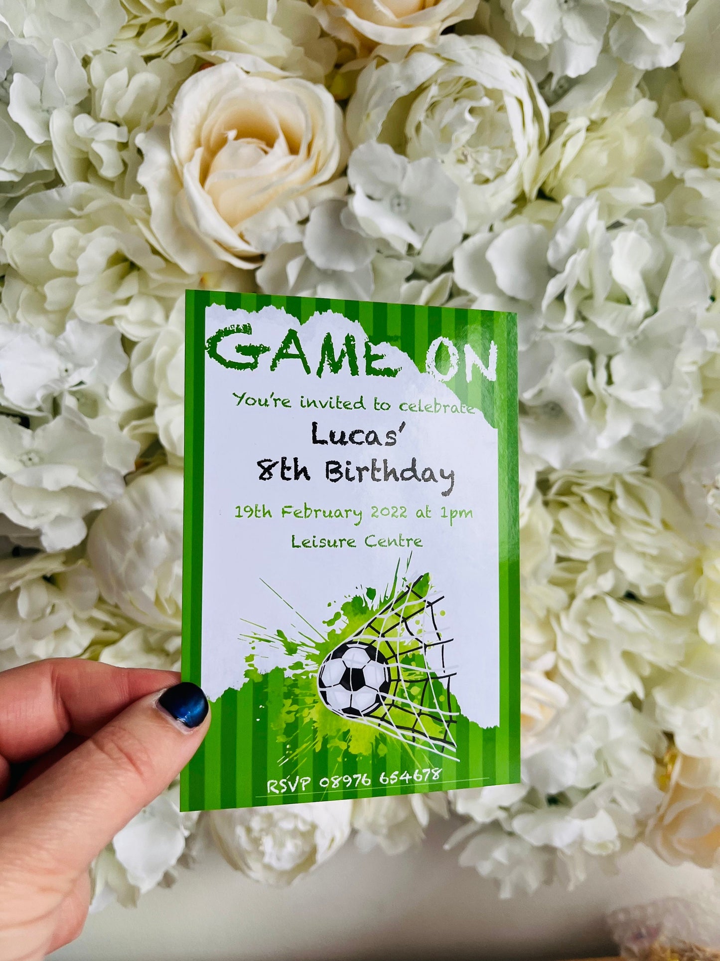 Personalised Football Party Invite - Physical Item