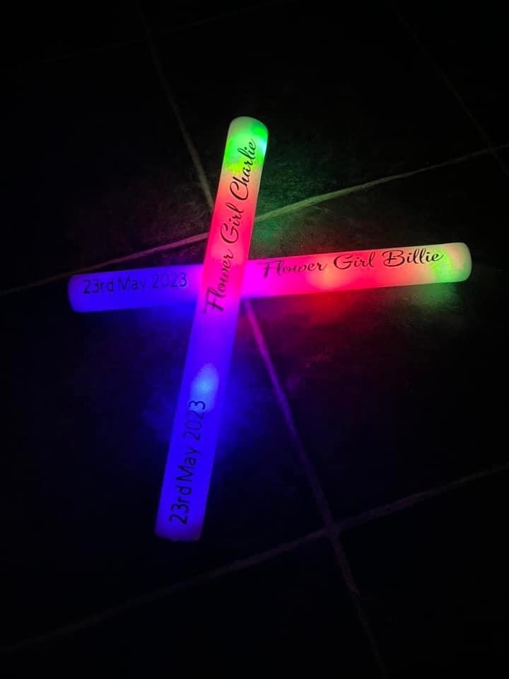 Personalised Foam Glow Sticks