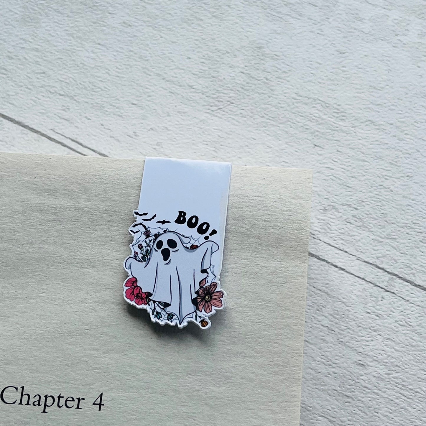 Set of 2 Mini Ghost Bookmarks, Halloween bookmark, Book Lover Gifts, Bookish bookmarks, Reading Gifts, Magnetic Bookmarks