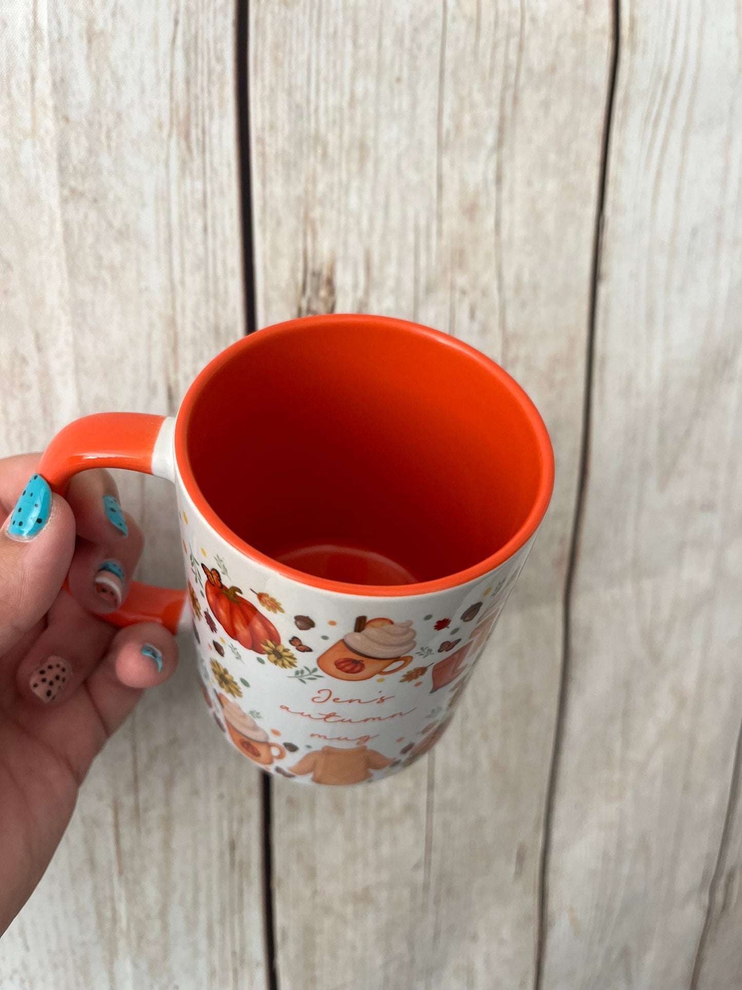Personalised Autumn Theme Mug