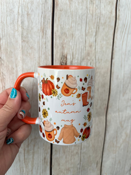 Personalised Autumn Theme Mug