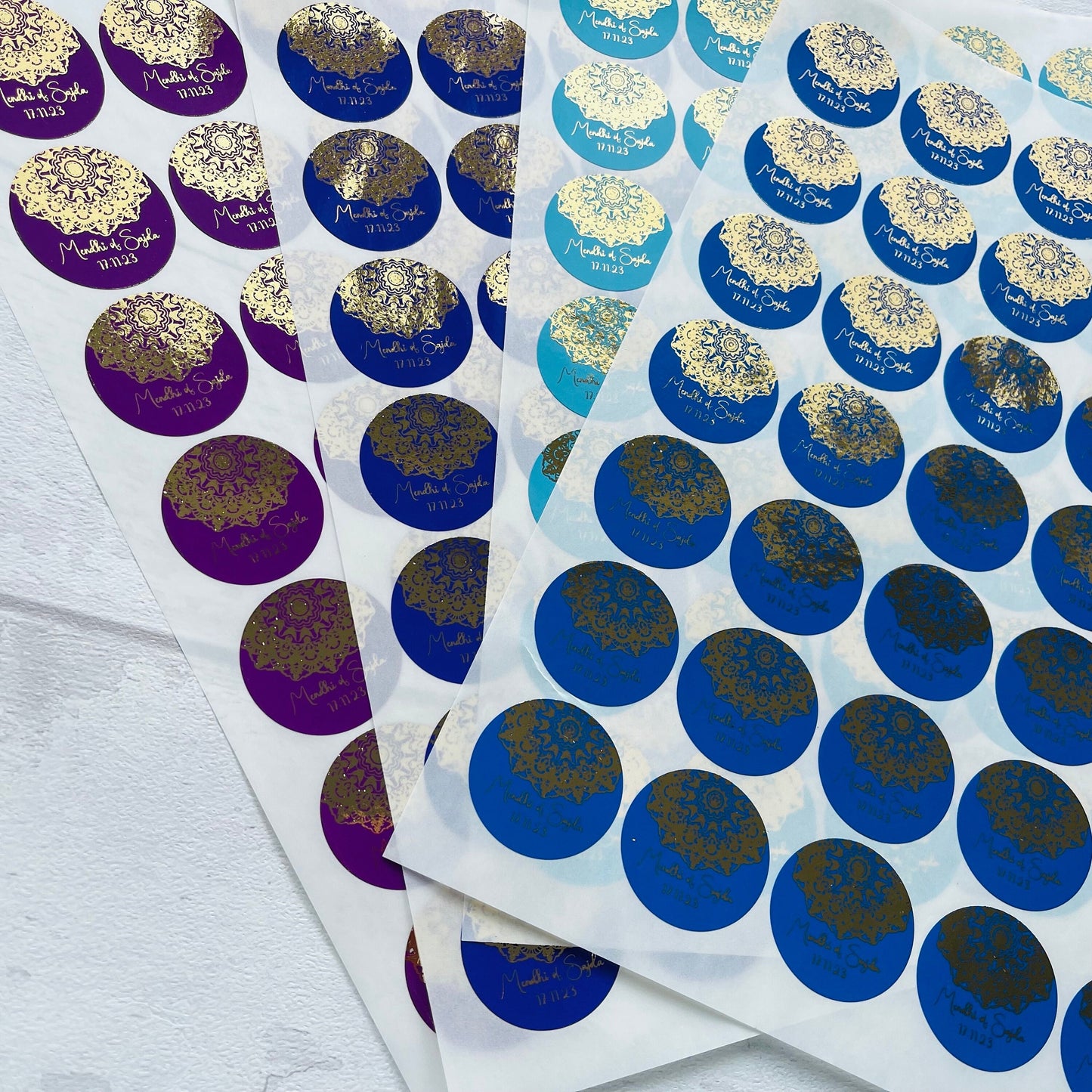 Mehndi Sticker, Dholki Sticker Mandala Henna Design,