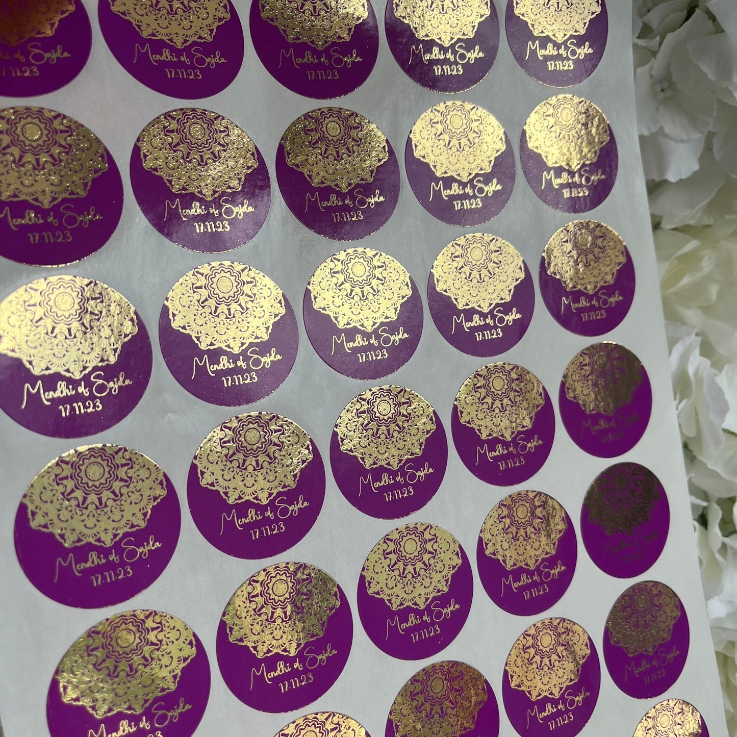 Mehndi Sticker, Dholki Sticker Mandala Henna Design,