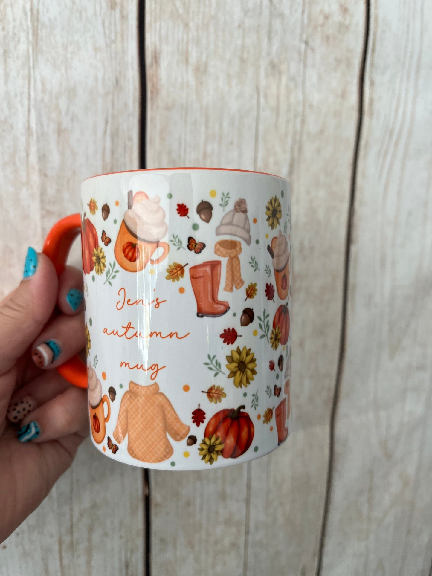 Personalised Autumn Theme Mug