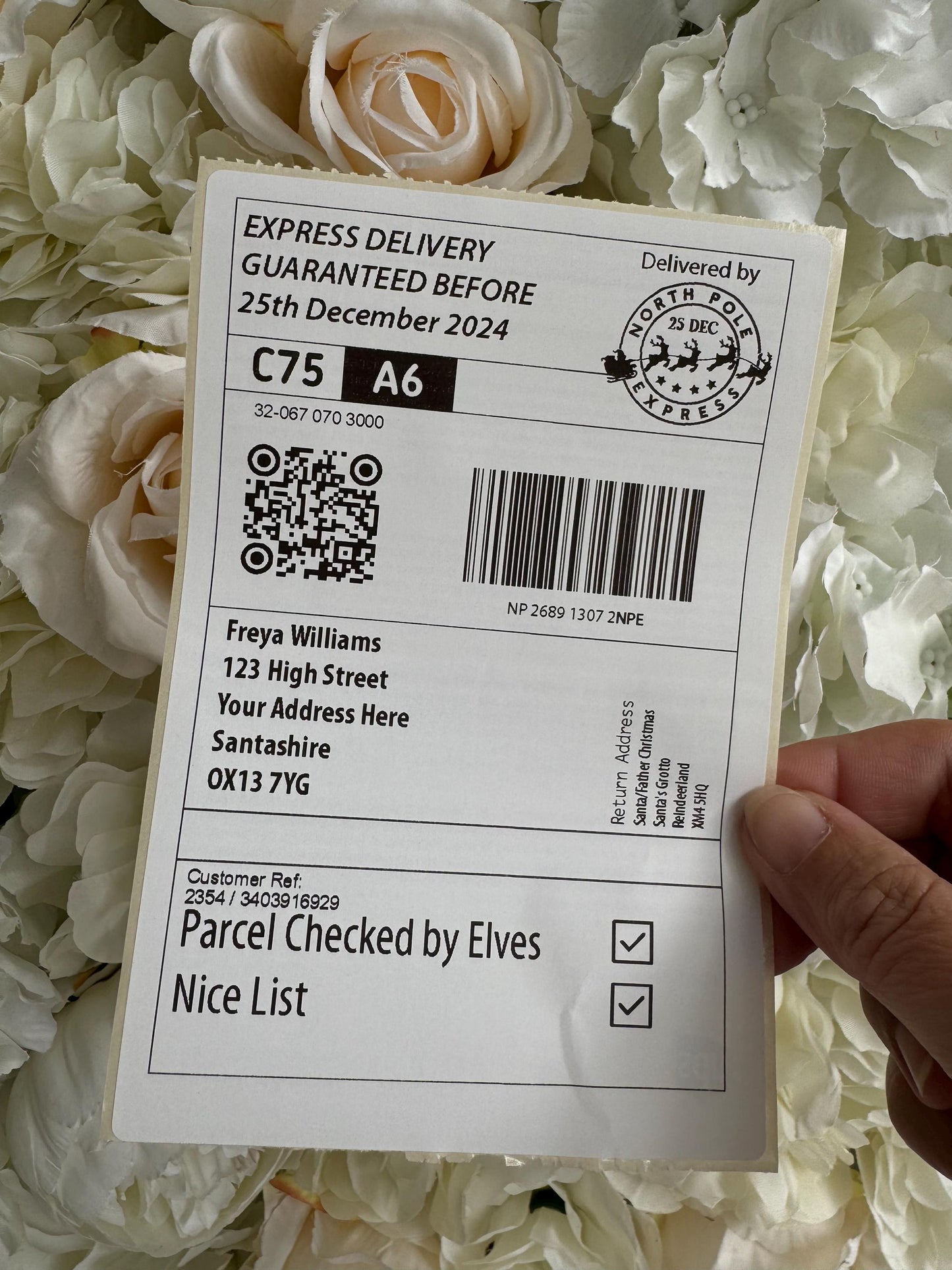 Personalised Santa Mail Label