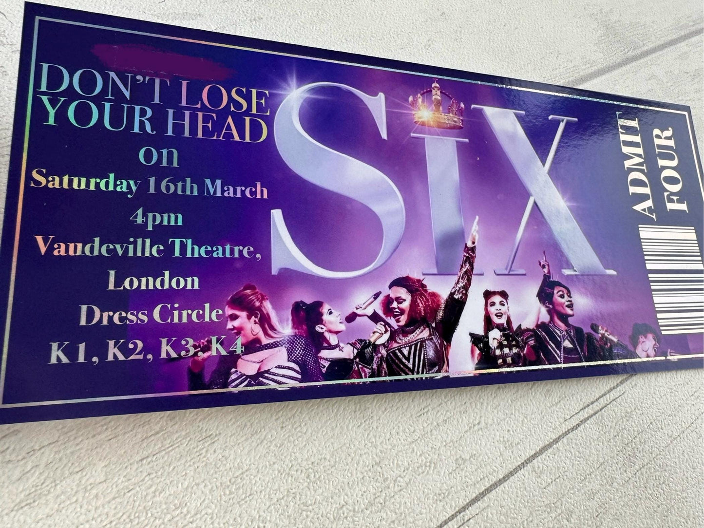Event Gifting Tickets, Souvenir Tickets, Foil Ticket, Surprise Gift Voucher