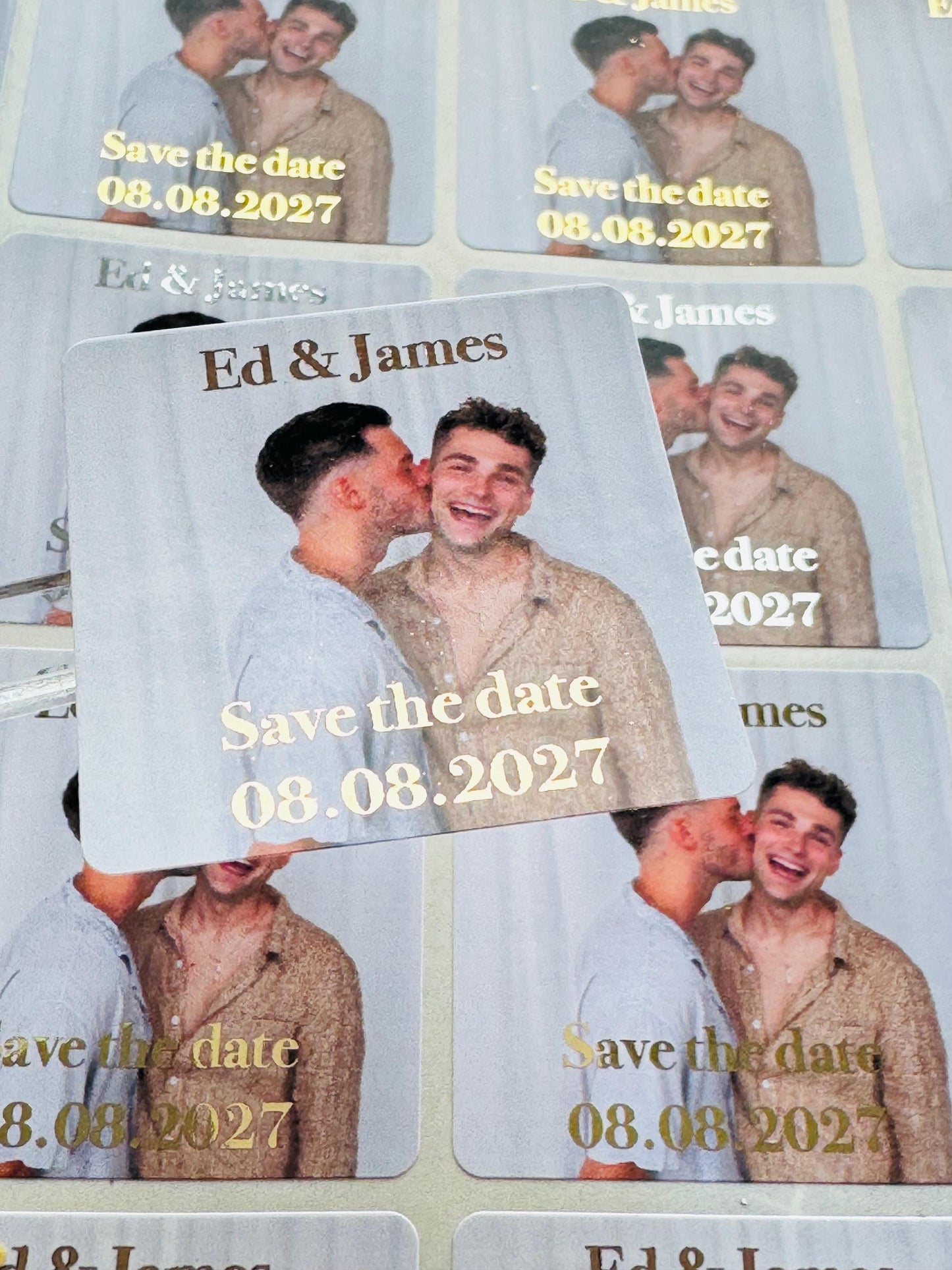 Personalised Photo Save the Date Sticker