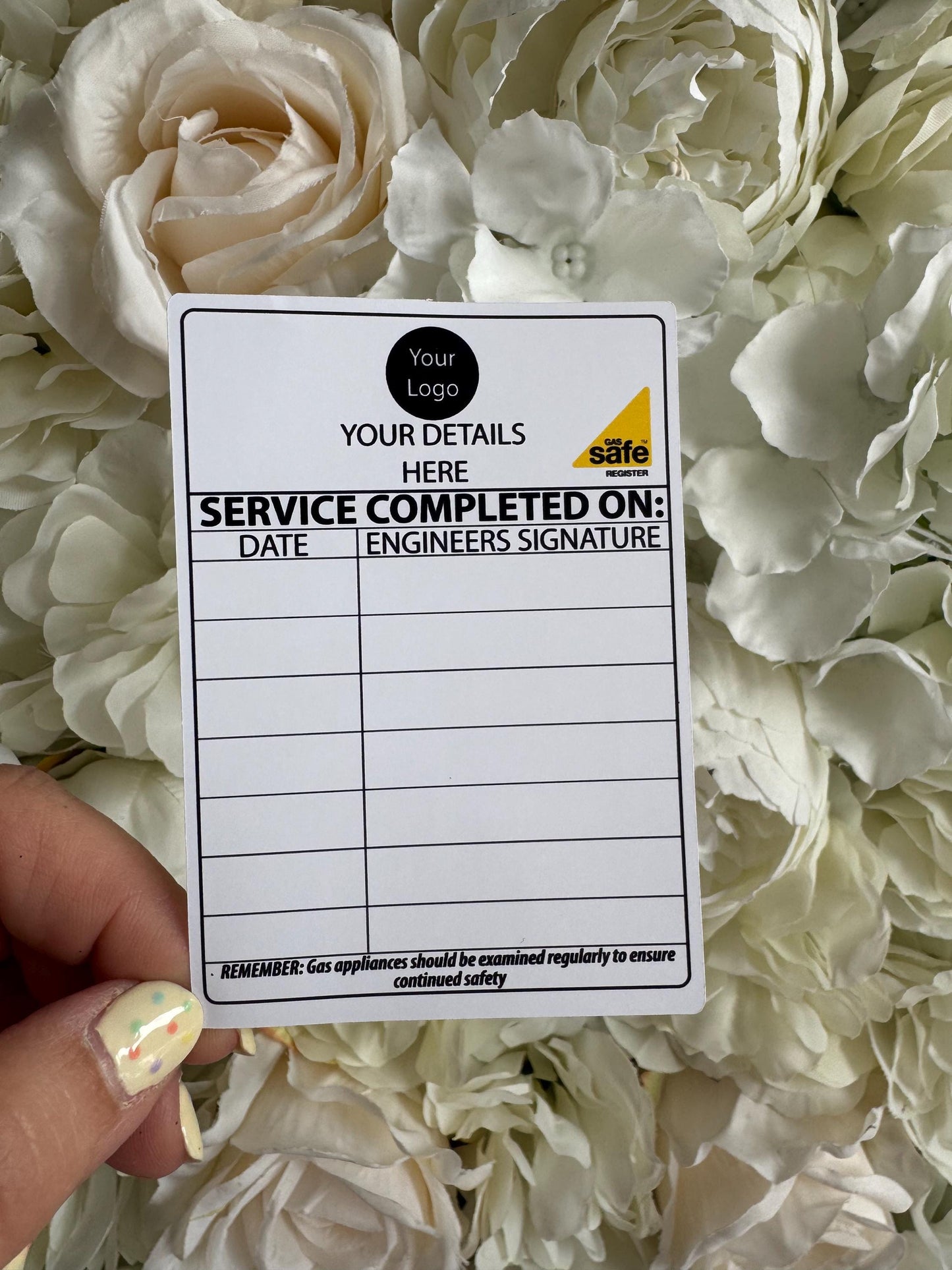 Appliance Service Sticker