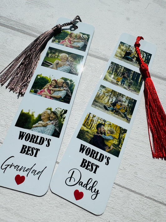 Personalised Metal Photo Bookmark, Personalised Gift, Fathers Day Gift, World's Best
