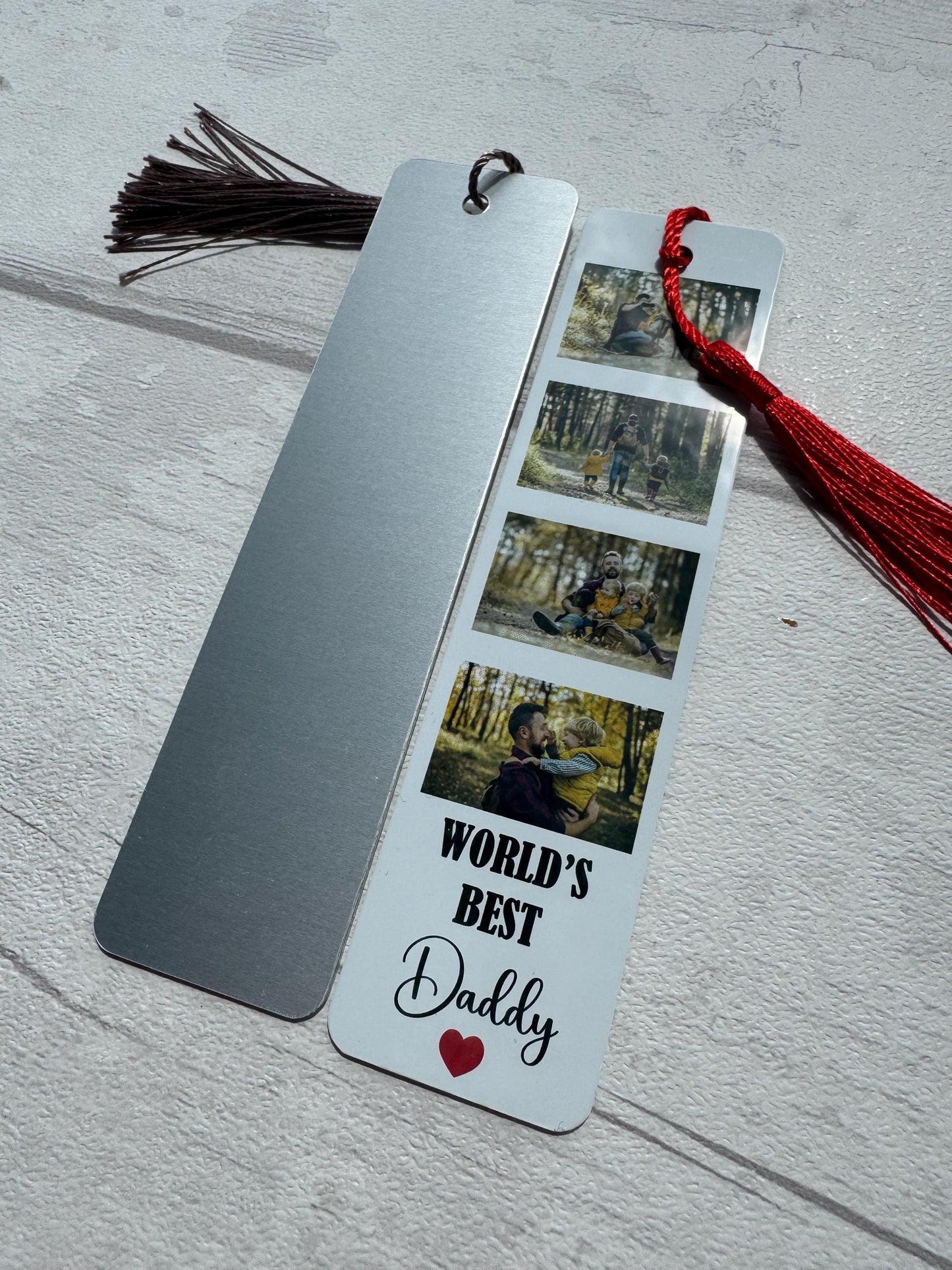 Personalised Metal Photo Bookmark, Personalised Gift, Fathers Day Gift, World's Best