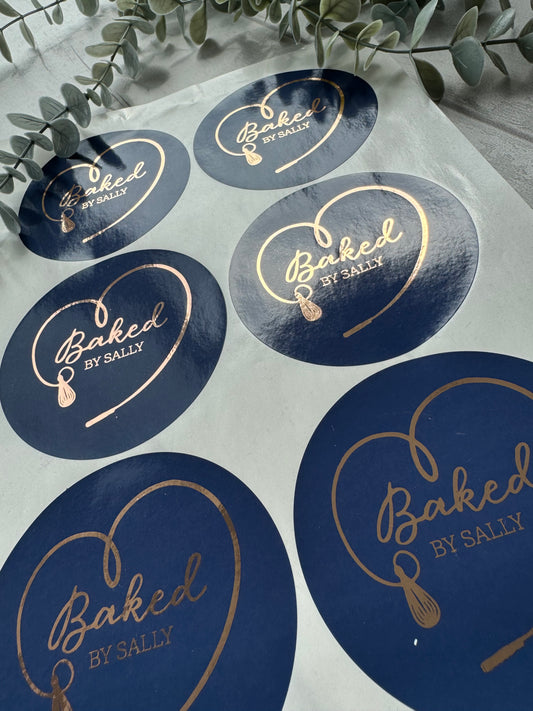 88mm Foil & print Stickers - Logo Stickers