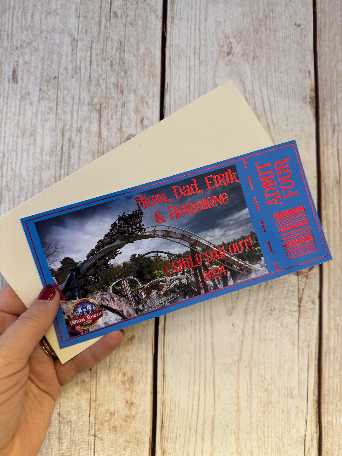 Event Gifting Tickets, Souvenir Tickets, Foil Ticket, Surprise Gift Voucher