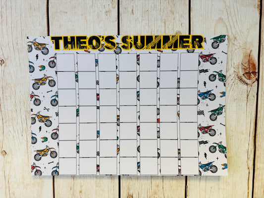 Personalised Summer Holiday Planners