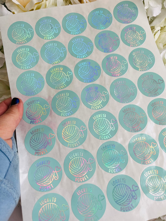 45mm Foil & print Stickers - Logo Stickers