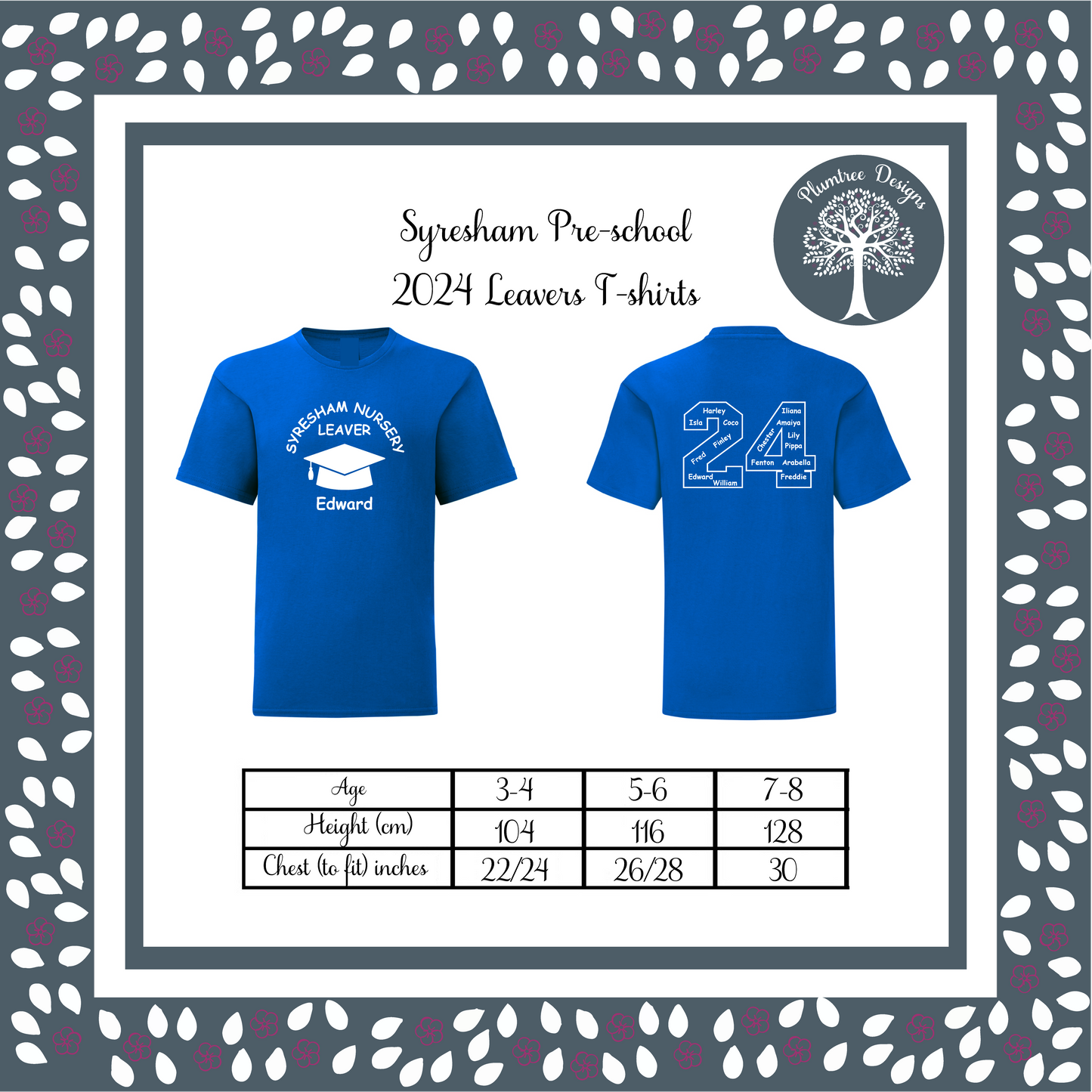 Syresham Pre-School Leavers T-shirt