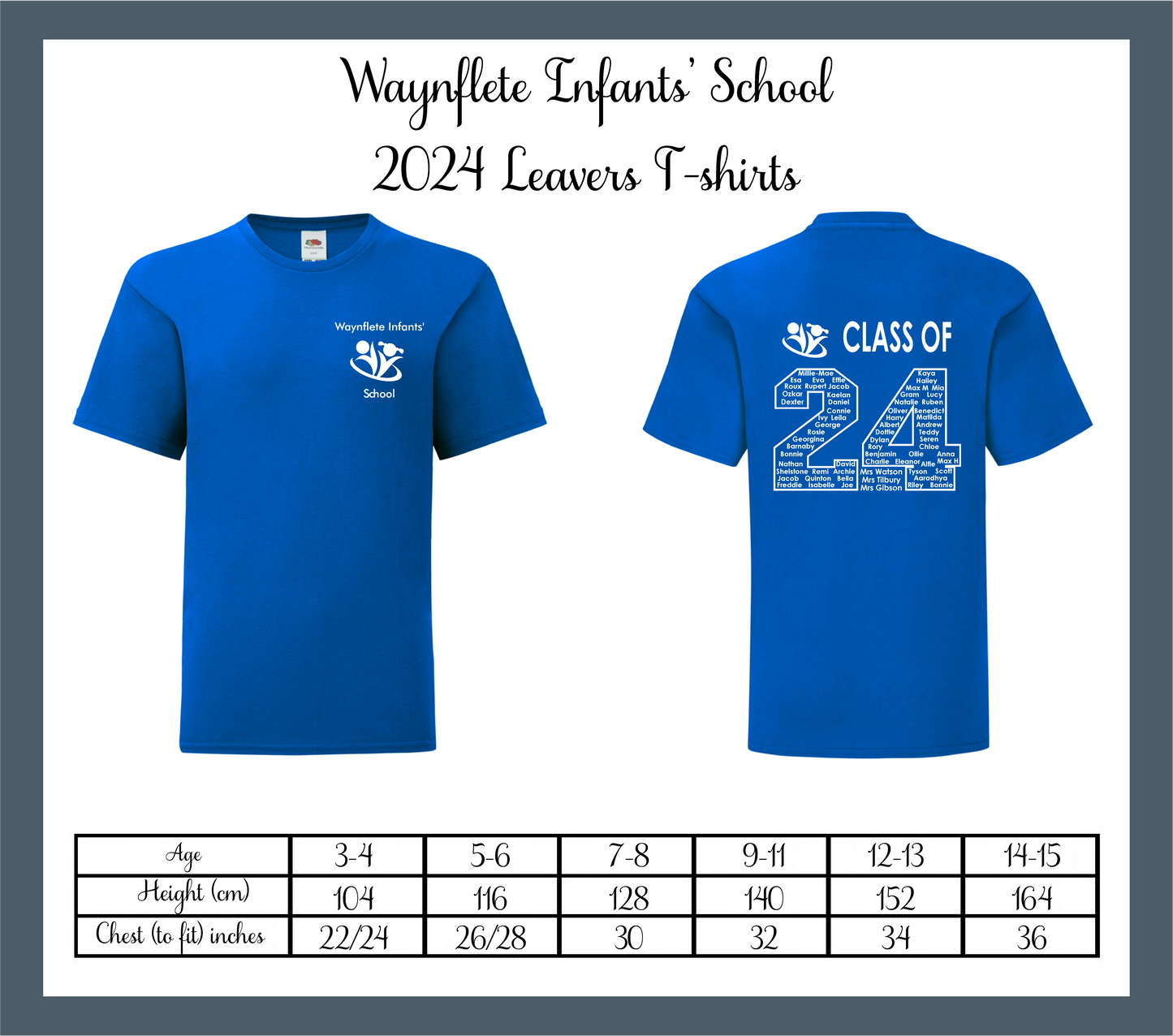 WIS 2024 Leavers T-shirts