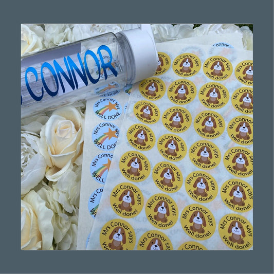 Personalised Teacher Sticker·TA Stickers·Teacher Stickers·School Supplies·School Stationery·Well Done Stickers·Glossy Stickers
