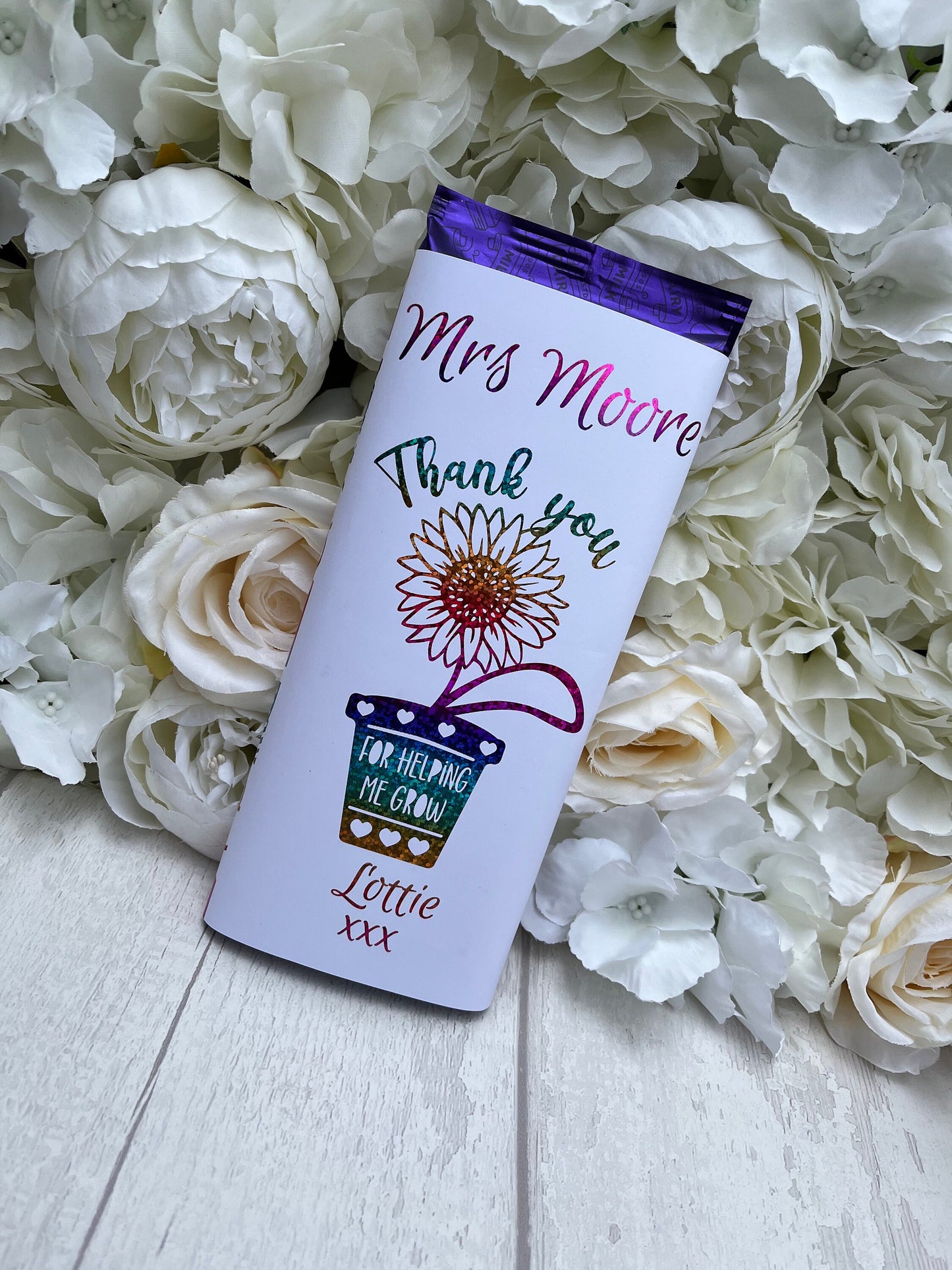 Teacher Chocolate Bar Wrapper·Personalised Chocolate Bar Wrapper·End of Year Gift·TA Gift·Personalised TA Chocolate Wrapper·Foil Wrapper