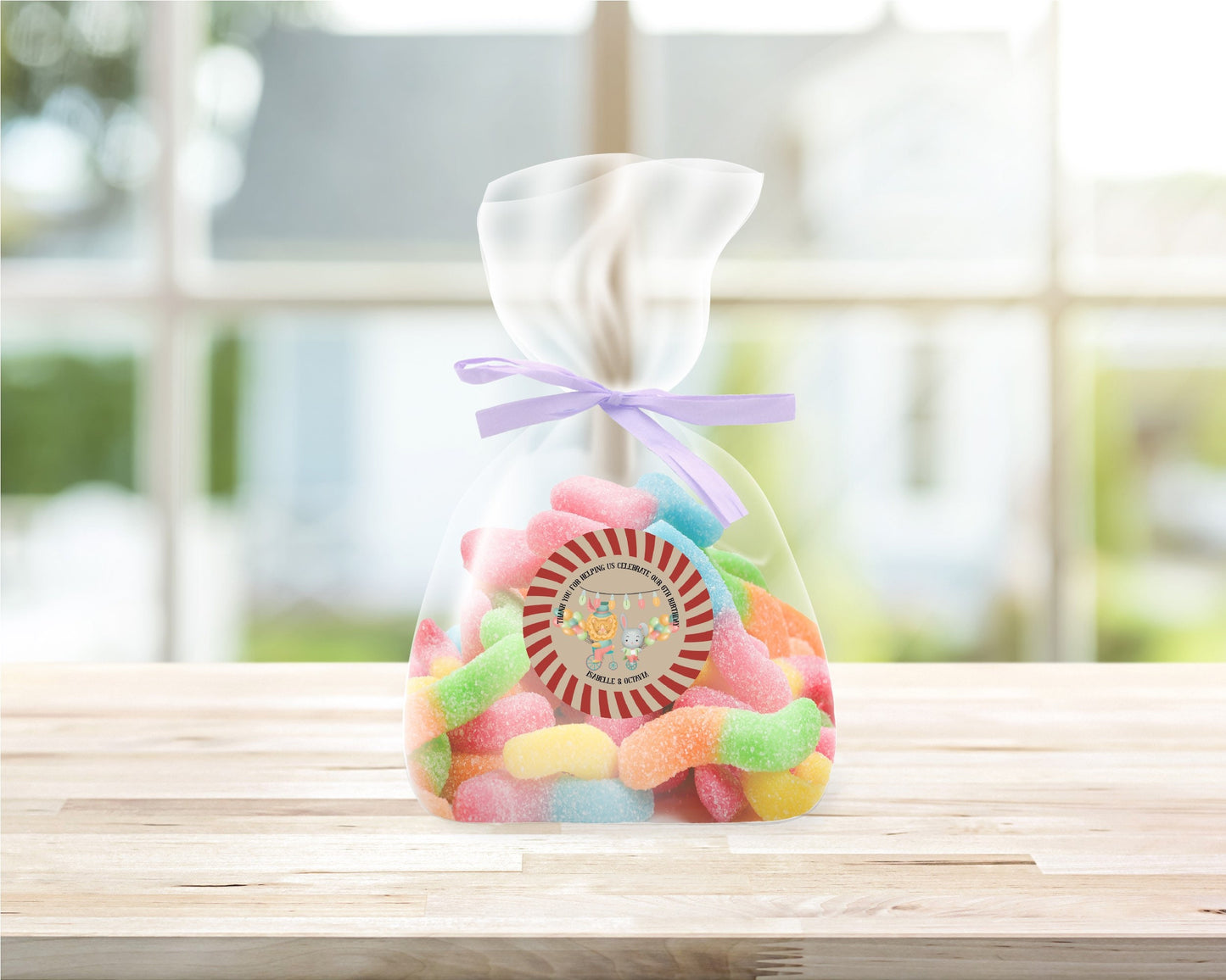 Personalised Circus Themed Party Stickers•Thanks You For Coming To My Party•Sweet Cone Sticker•Birthday Party Stickers•Circus Party