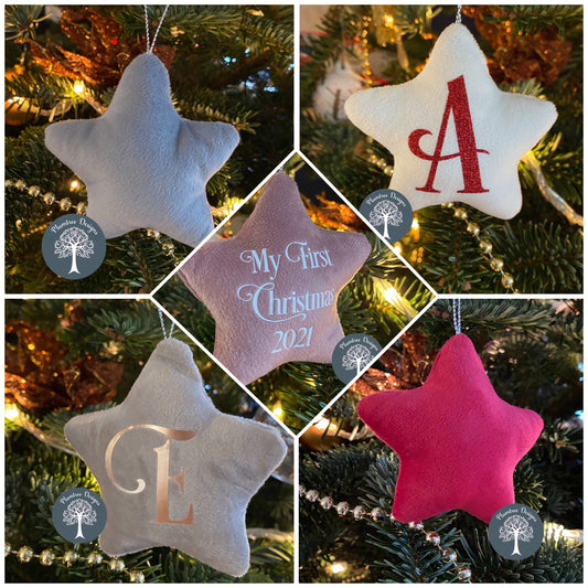 Personalised Velvet Star Decoration