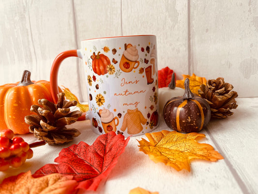 Personalised Autumn Theme Mug