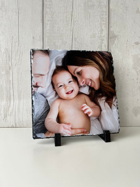 Personalised Glossy Photo Slate, Square