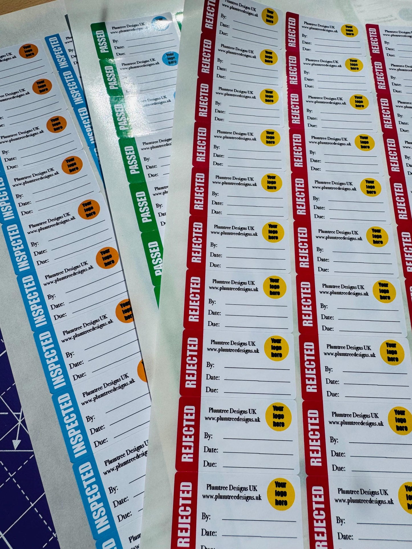 Branded Inspection Stickers, Pass Stickers, Rejected Label, Service Sticker, Inspection Department, Sticker Sheet, 40 Stickers