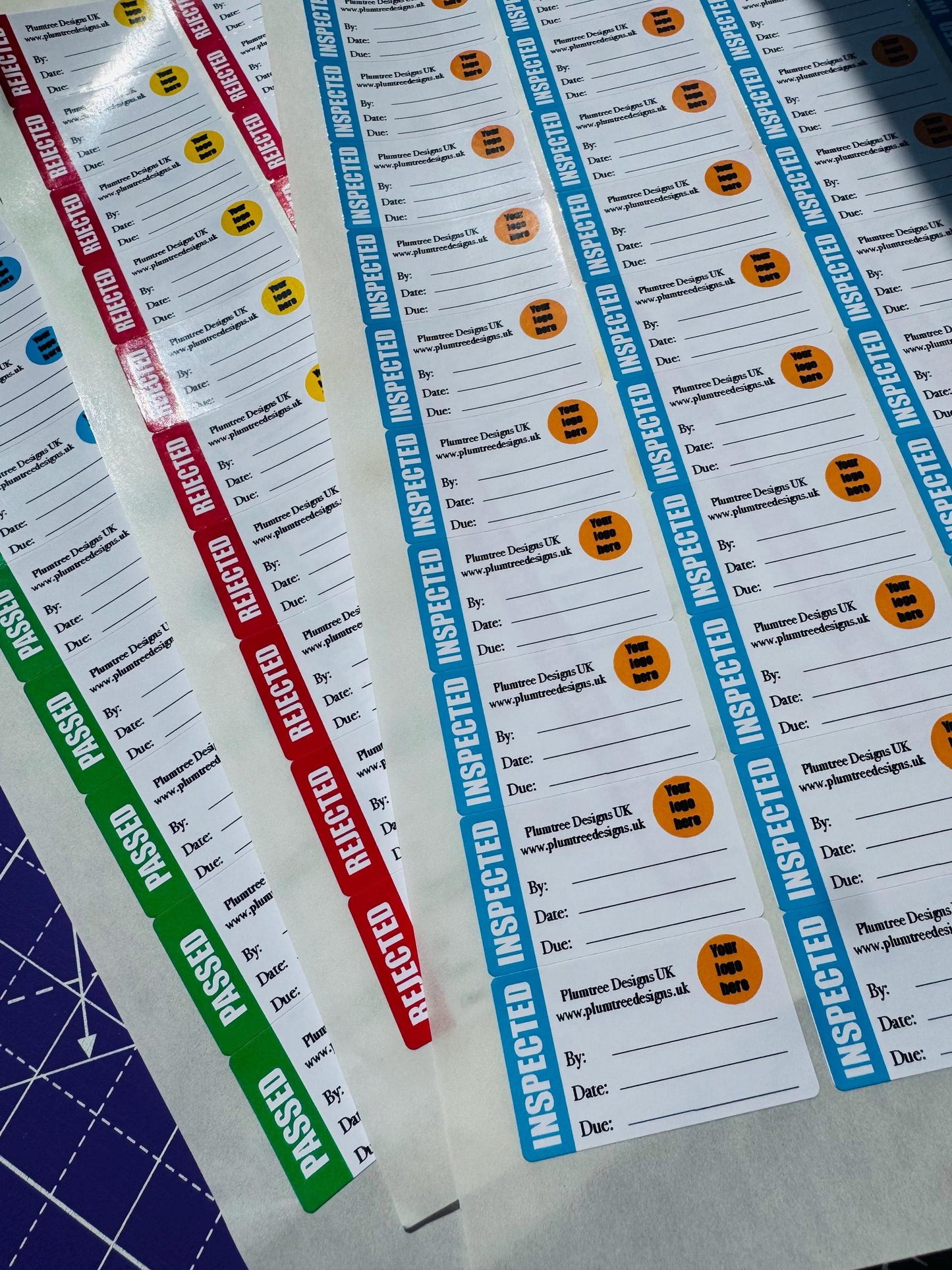 Branded Inspection Stickers, Pass Stickers, Rejected Label, Service Sticker, Inspection Department, Sticker Sheet, 40 Stickers