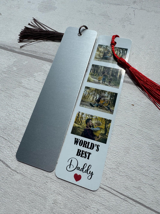 Personalised Metal Photo Bookmark, Personalised Gift, Fathers Day Gift, World's Best