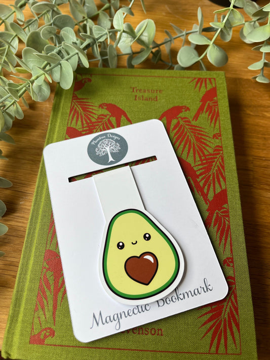 Magnetic Bookmark·Avocado·Stocking Filler·Reading Gift·Book Lover Accessories·Book Gifts·Holographic