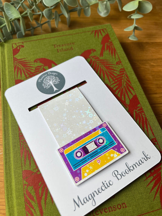 Magnetic Bookmark·Retro Cassette Tape·Stocking Filler·Reading Gift·Book Lover Accessories·Book Gifts·Holographic