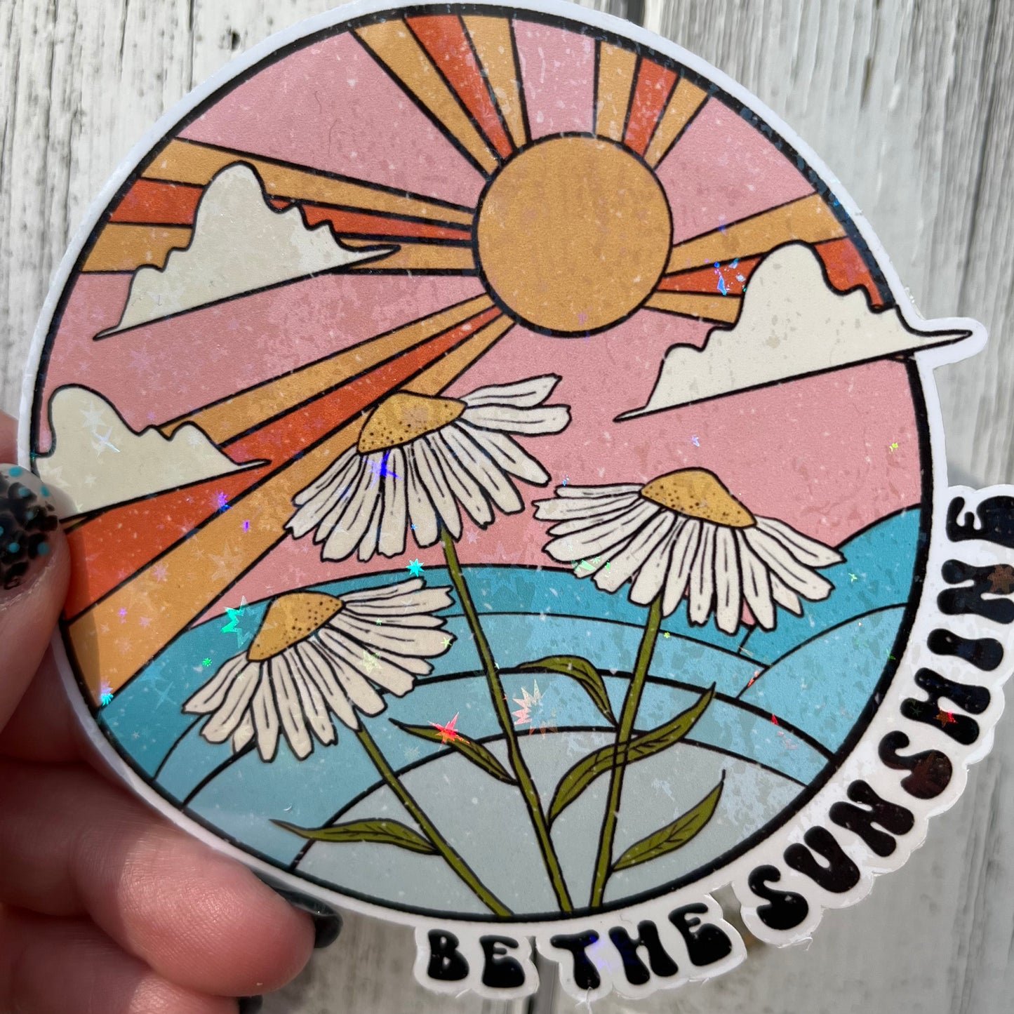 Be The Sunshine sticker, laptop sticker, tablet sticker, journalling