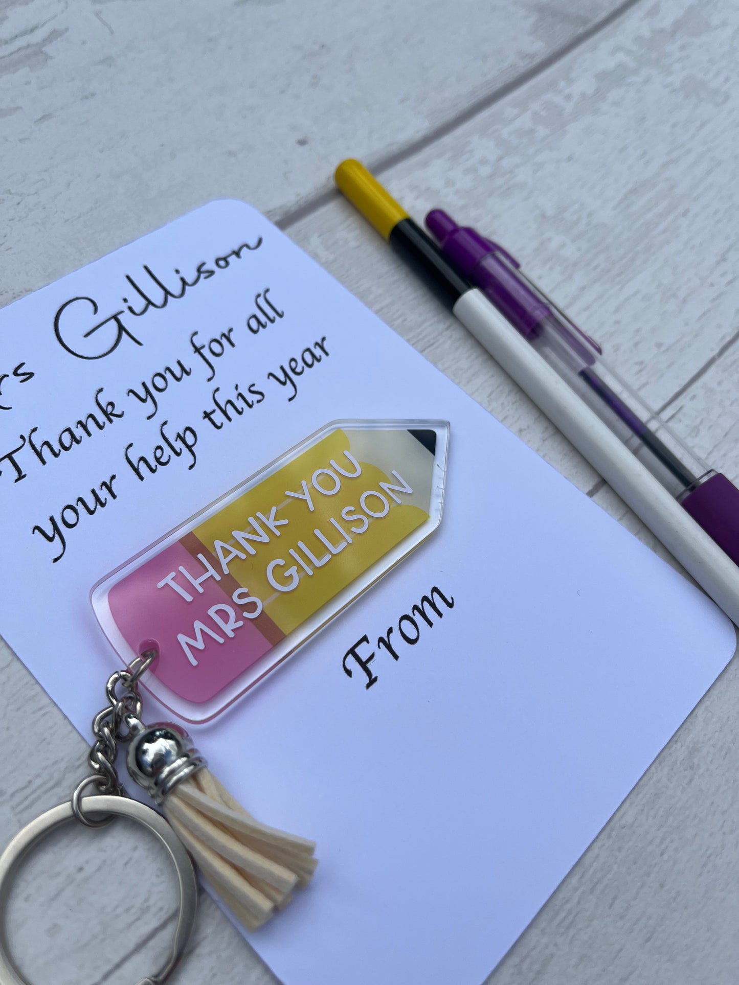 Personalised Teacher Keyring*End Of Year Gift*Teacher Gift*Thank You Gift*TA Gift