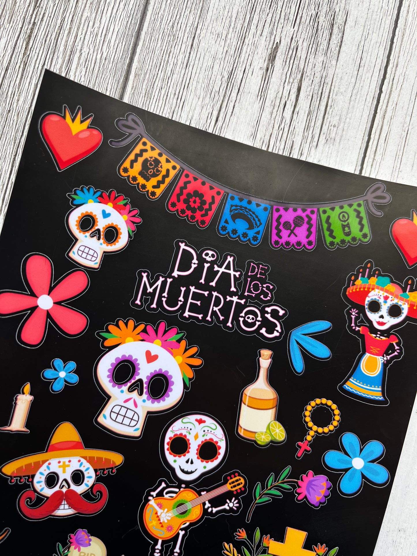 Day of The Dead Stickers, Cute Day of The Dead, Halloween Stickers, Journal Stickers, Penpal Stickers, Sticker Sheet