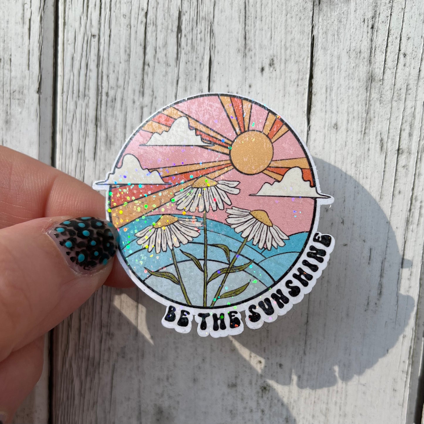 Be The Sunshine sticker, laptop sticker, tablet sticker, journalling