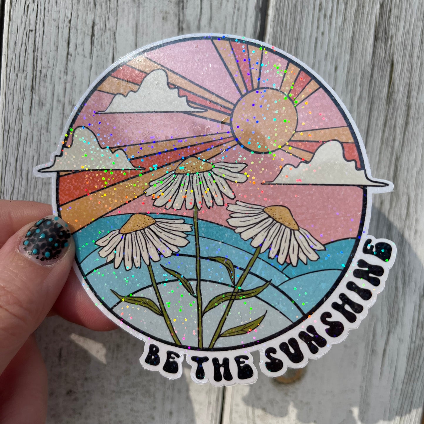 Be The Sunshine sticker, laptop sticker, tablet sticker, journalling