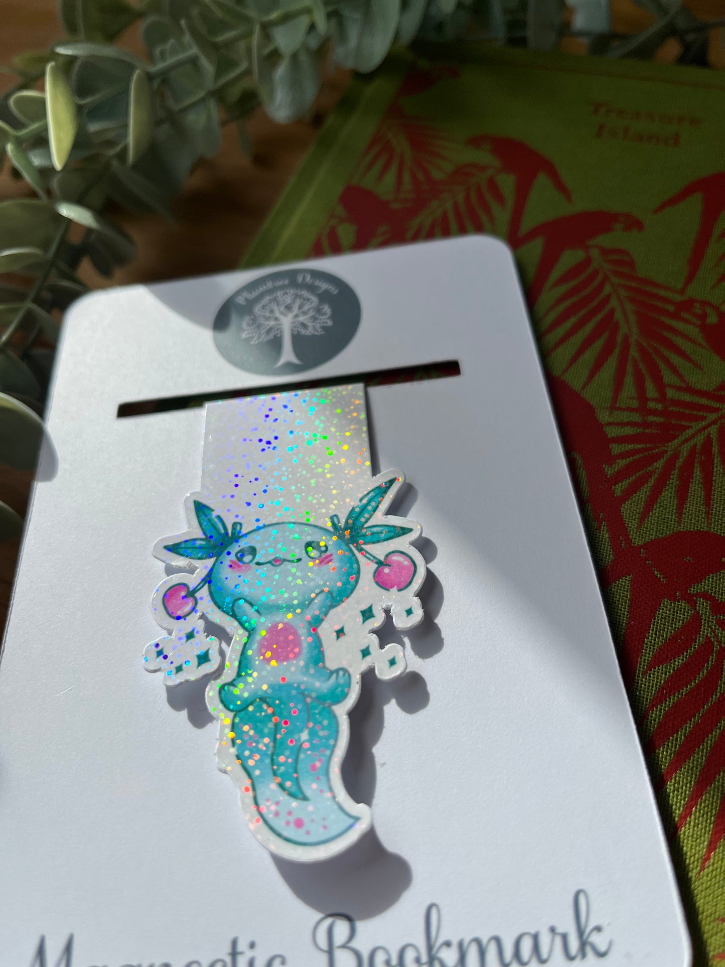 Magnetic Bookmark·Axolotl·Stocking Filler·Reading Gift·Book Lover Accessories·Book Gifts·Holographic