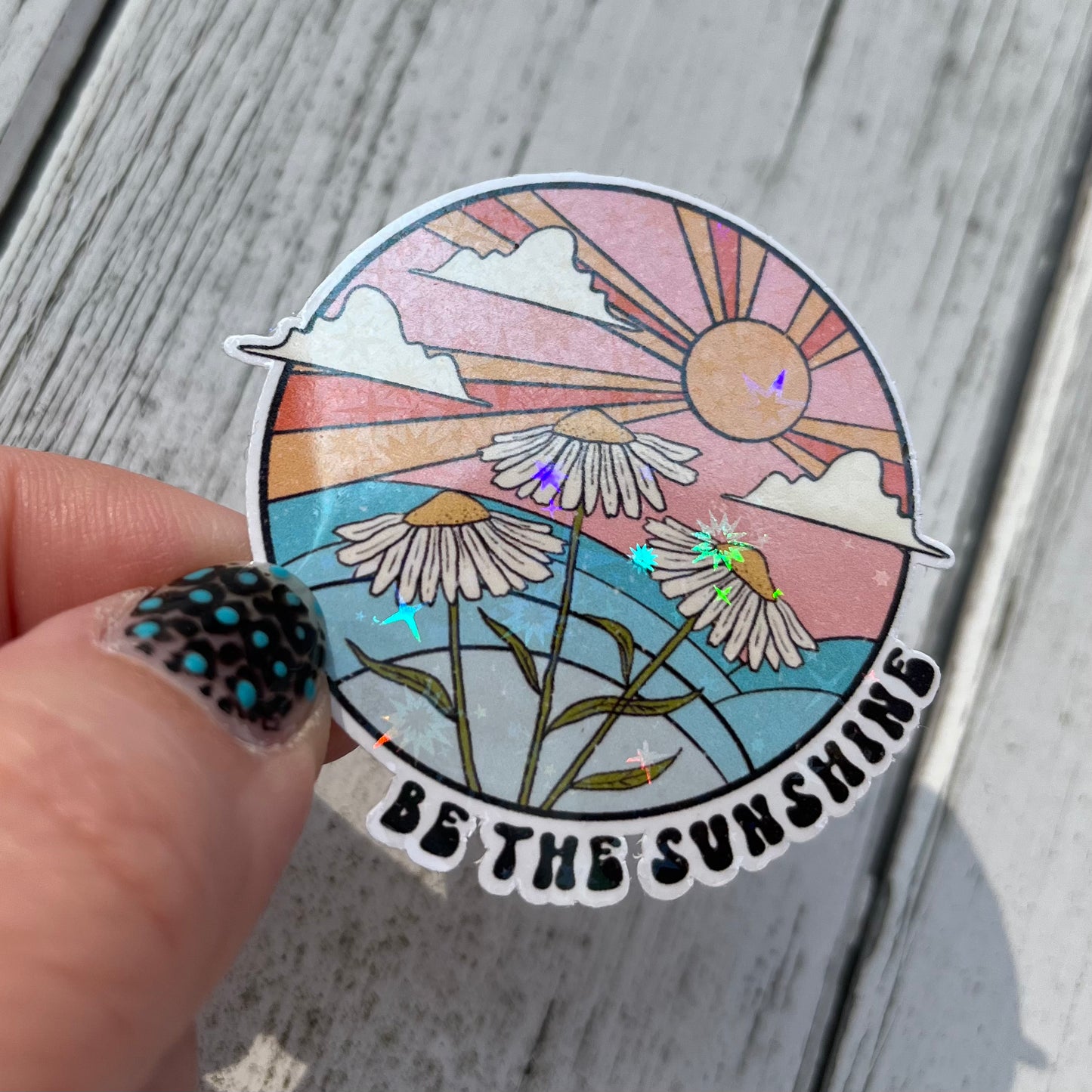 Be The Sunshine sticker, laptop sticker, tablet sticker, journalling