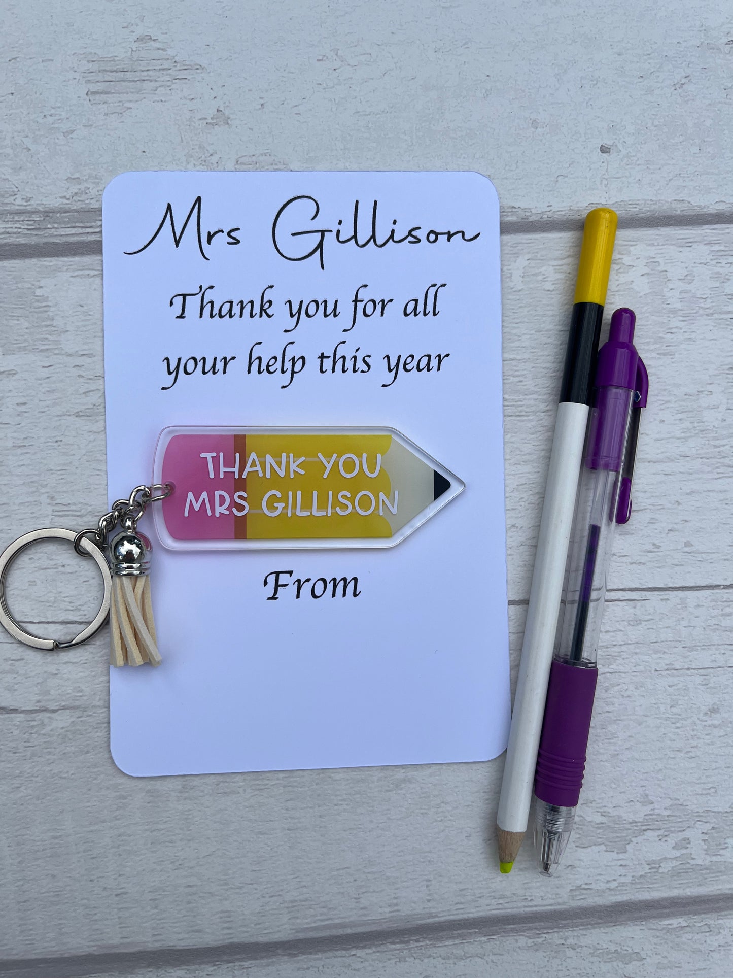 Personalised Teacher Keyring*End Of Year Gift*Teacher Gift*Thank You Gift*TA Gift